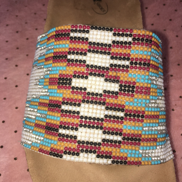 3/$20 Bundle Sale❗️❗️👍💖😁 Beaded Jute Slides Sandals 7 - Picture 2 of 5